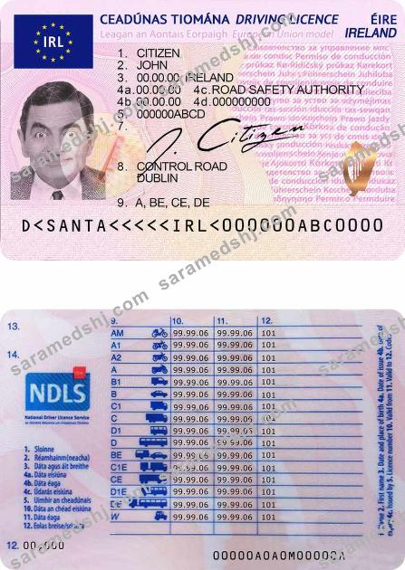 Ireland driving license